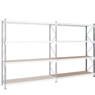 Piattaforma di espansione Grigio chiaro RAL 7035 Truciolato, acciaio galvanizzato Manorga 4 ripiani, 2500mm x 2500mm,