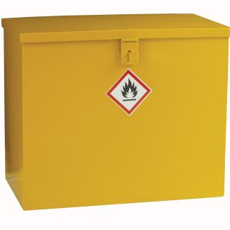 Armadietto per sostanze pericolose a 1 anta RS PRO in Acciaio, 510mm x 620mm x 330mm, col. Colore giallo, Bloccabile