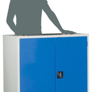 Armadietto di stoccaggio da pavimento RS PRO in Acciaio, 1000 x 1015 x 430mm, 3 ripiani, Bloccabile