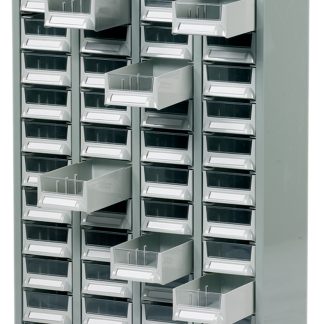 Armadietto in acciaio RS PRO, 48 cassetti , 937mm x 586mm x 222mm