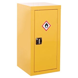 Armadietto per sostanze pericolose a 1 anta RS PRO, 900mm x 460mm x 460mm, col. Colore giallo, Bloccabile