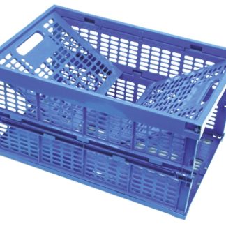 Cassa pieghevole RS PRO in PP, 60L, col. Colore blu, 290mm x 575mm x 380mm