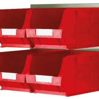 Contenitore RS PRO Colore rosso PP, 132mm x 205mm x 350mm