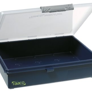 Contenitore modulare Raaco in PP regolabili, 56mm x 241mm x 195mm, Coperchio trasparente