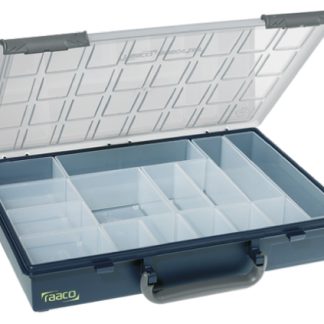 Contenitore modulare Raaco in PP, 15 scomparti, 57mm x 338mm x 261mm, Coperchio trasparente