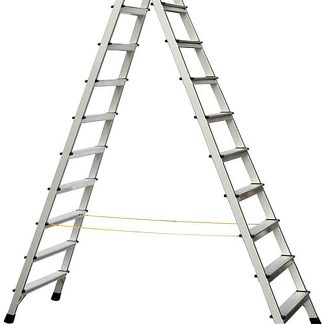 Scala Zarges a 2 x 10 gradini, apertura 2.2m, montanti in Alluminio