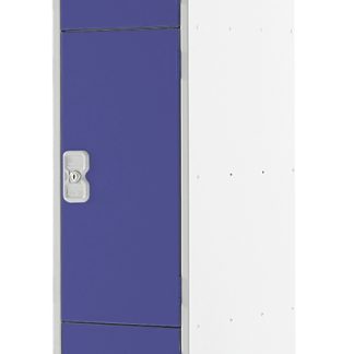 Armadietto di stoccaggio Acciaio Colore blu RS PRO 3 porta, 1800 mm x 300 mm x 450mm