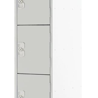 Armadietto di stoccaggio Acciaio Grigio chiaro RS PRO 5 porta, 1800 mm x 300 mm x 450mm