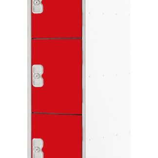 Armadietto di stoccaggio Acciaio Colore rosso RS PRO 5 porta, 1800 mm x 300 mm x 450mm