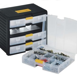 Cassettiera portaminuterie RS PRO, 4 cassetti , 334mm x 391mm x 290mm