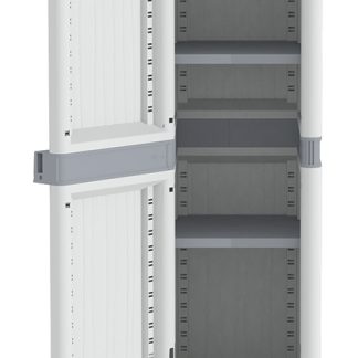 Armadietto di stoccaggio da pavimento a 1 anta RS PRO in PP, 1818 x 350 x 438mm, 4 ripiani