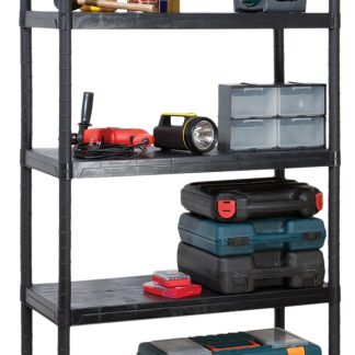 Scaffalatura Nero RS PRO 5 ripiani, 1840mm x 900mm, 400mm, capacità di carico 50kg