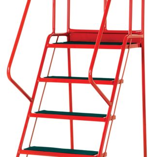 Scaletta RS PRO in Gomma a coste, acciaio, 5 gradini, alt. piattaforma 1.145m