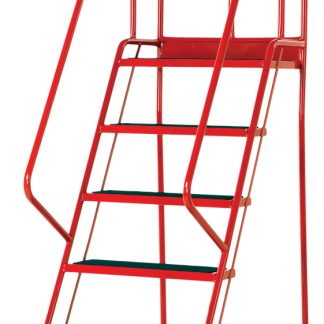 Scaletta RS PRO in Gomma a coste, acciaio, 6 gradini, alt. piattaforma 1.4m