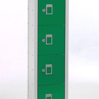 Armadietto Colore verde RS PRO 4 porta, 915 mm x 250mm x 180mm