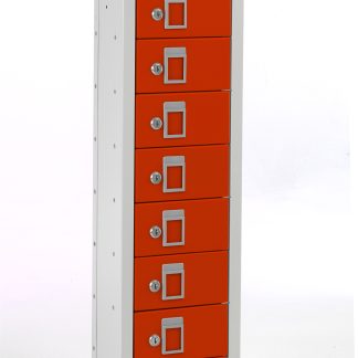 Armadietto Colore rosso RS PRO 8 porta, 915 mm x 250mm x 180mm