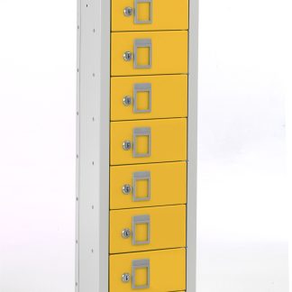Armadietto Colore giallo RS PRO 8 porta, 915 mm x 250mm x 180mm