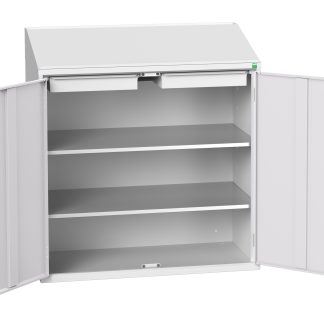 Armadietto da pavimento a 2 ante Bott in Lamiera di acciaio, 1050 x 550 x 1130mm, 2 ripiani, 2 cassetti