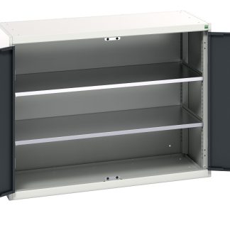 Armadietto da pavimento a 2 ante Bott in Lamiera di acciaio, 1300 x 550 x 1000mm, 2 ripiani