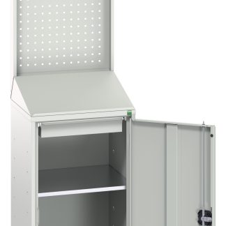 Armadietto da pavimento a 1 anta Bott in Lamiera di acciaio, 525 x 550 x 2000mm, 1 ripiano, 1 cassetto