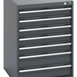 Armadietto da pavimento Bott in Lamiera di acciaio, 650 x 750 x 900mm, 7 cassetti