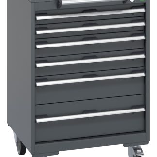 Armadietto da pavimento Bott in Lamiera di acciaio, 650 x 650 x 985mm, 6 cassetti