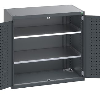 Armadietto da pavimento a 2 ante Bott in Lamiera di acciaio, 1050 x 650 x 1000mm, 2 ripiani