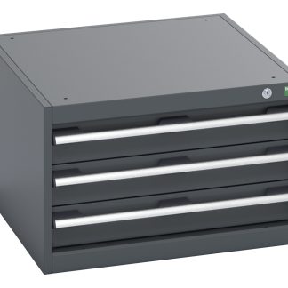 Armadietto da pavimento Bott in Lamiera di acciaio, 650 x 750 x 400mm, 3 cassetti