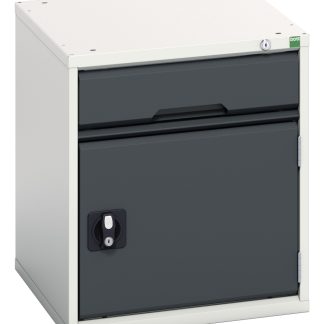 Armadietto da pavimento a 1 anta Bott in Lamiera di acciaio, 525 x 550 x 600mm, 1 ripiano, 1 cassetto