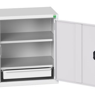 Armadietto a 1 anta Bott in Lamiera di acciaio, 525 x 350 x 600mm, 2 ripiani, 1 cassetto