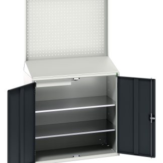 Armadietto da pavimento a 2 ante Bott in Lamiera di acciaio, 1050 x 550 x 2000mm, 2 ripiani, 1 cassetto