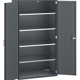Armadietto da pavimento a 2 ante Bott in Lamiera di acciaio, 1050 x 650 x 2000mm, 4 ripiani