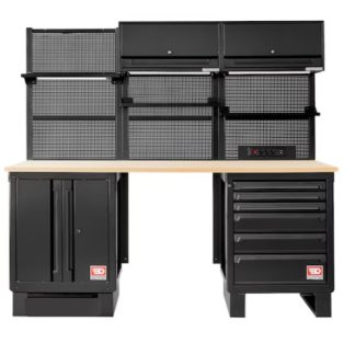 Armadietto porta-attrezzi da pavimento a 4 ante Facom in Metallo, 2175mm, 3 ripiani, 7 cassetti