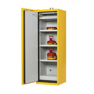 Armadietto a 2 ante Justrite in Acciaio galvanizzato, 2070mm x 600mm x 600mm, col. Colore giallo, Bloccabile