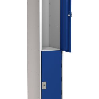 Armadietto Acciaio Colore blu RS PRO 2 porta No, 1800 mm x 450 mm x 450mm