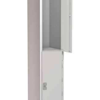 Armadietto Acciaio Grigio chiaro RS PRO 2 porta No, 1800 mm x 450 mm x 450mm