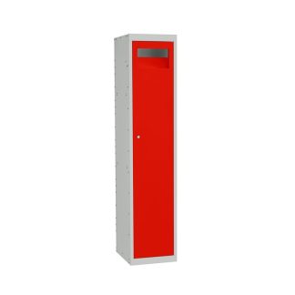 Armadietto di stoccaggio Acciaio Grigio chiaro, Rosso RS PRO 1 porta No, 1778 mm x 381 mm x 457mm