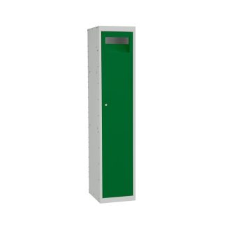 Armadietto di stoccaggio Acciaio Verde, Grigio chiaro RS PRO 1 porta No, 1778 mm x 381 mm x 457mm