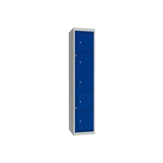 Armadietto di stoccaggio Acciaio Blu, Grigio chiaro RS PRO 5 porta No, 1778 mm x 381 mm x 457mm