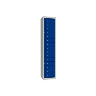 Armadietto di stoccaggio Acciaio Blu, Grigio chiaro RS PRO 15 porta No, 1778 mm x 381 mm x 457mm