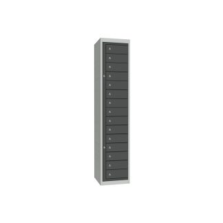 Armadietto di stoccaggio Acciaio Grigio scuro, grigio chiaro RS PRO 15 porta No, 1778 mm x 381 mm x 457mm