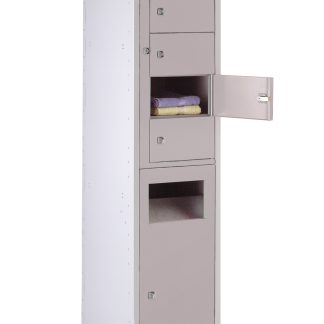 Armadietto di stoccaggio Acciaio Grigio chiaro RS PRO 10 porta No, 1778 mm x 381 mm x 457mm
