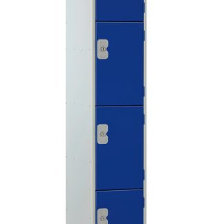 Armadietto Acciaio Blu, Grigio chiaro RS PRO 4 porta No, 1800 mm x 300 mm x 300mm