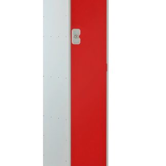 Armadietto Acciaio Grigio chiaro, Rosso RS PRO 1 porta No, 1800 mm x 300 mm x 300mm