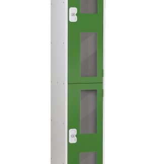 Armadietto Acciaio Verde, Grigio chiaro RS PRO 2 porta No, 1800 mm x 300 mm x 300mm