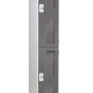 Armadietto Acciaio Grigio scuro, grigio chiaro RS PRO 2 porta No, 1800 mm x 300 mm x 300mm