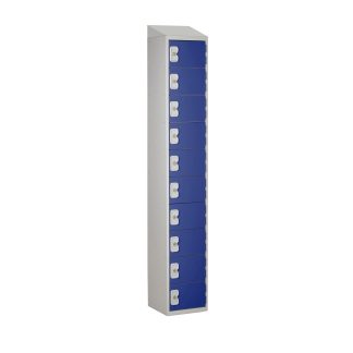 Armadietto Acciaio Colore blu RS PRO 10 porta No, 1800 mm x 380 mm x 450mm