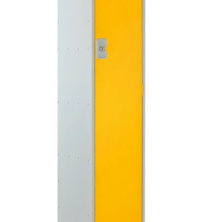 Armadietto di stoccaggio Acciaio Grigio chiaro, Giallo RS PRO 1 porta No, 1800 mm x 450 mm x 450mm