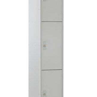 Armadietto Acciaio Grigio chiaro RS PRO 3 porta No, 1800 mm x 300 mm x 380mm