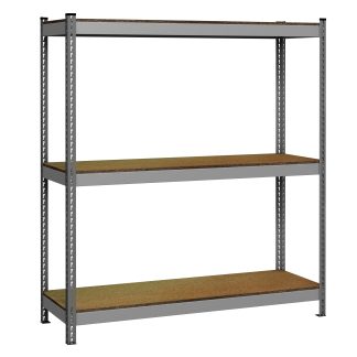 Sistema a scaffali Grigio chiaro RS PRO 3 ripiani, 1980mm x 2100mm, 900mm, capacità di carico 650kg